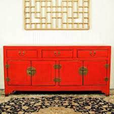 Chinese solid wood sideboards, buffets & trolleys. Antique Asian Chinese Furniture 68 Long Red Lacquer Buffet Cabinet A Long Storage Piece Would Be Nice For The D Chinese Furniture Asian Decor Asian Furniture