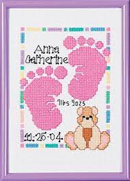Check spelling or type a new query. Baby Footprints Birth Announcement Cross Stitch Kit