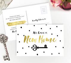 New Home Cards Gold And Black Change Of Address Cards New Address Cards Address Card