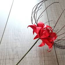 折り紙 曼珠沙華 彼岸花 ヒガンバナ 折り紙 折り紙 さくら 彼岸花