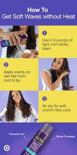 Read my post on why curly hair is susceptible to heat damage Frizz Ease Air Dry Waves Styling Foam 5 Fl Oz Curly Hair Routine Frizz Air Dry Hair