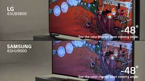 The test includes black level, color, and viewing angle comparison. Led Uhd Tv Head To Head Comparison Viewing Angle Ub98 Vs Hu90 Youtube