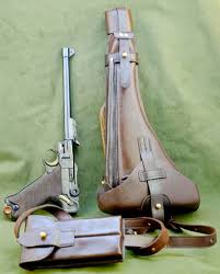 The serial numbers are matching on all the parts including the grip panels, and the pistol is correctly proof marked with inspection marks on just about every part. Erfurt Artillery Luger Lp 08 1914 Early With Stock Lugerman