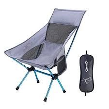 G4free Portable Camping Chairs Medium Size With Headrest Lightweight Backpacking Chair With Carry Bag Side Pouch For Outdoor Camp Picnic Beach Festival G Portable Camping Chair Camping Chairs Backpacking Chair