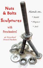 Nuts Bolts Sculptures Preschool Art Activities Preschool Preschool Fine Motor