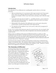 X Ray Diffraction Basics
