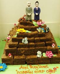 Brownie Pyramid Wedding Cake Cake Wedding Cakes Wedding