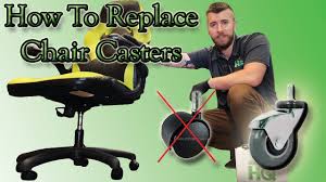 Ensure you are using a smaller. How To Replace Office Chair Casters Full Install Video Youtube