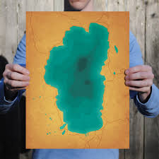 The map button, (the default view) shows lake tahoe in map illustration form. Lake Tahoe Map Art The Map Shop