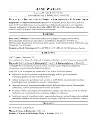 That option can help you avoid confusion within your resume and keep the resume length under control. Biochemist Resume Sample Monster Com