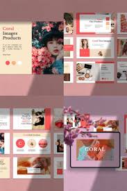 Coral Creative Google Slide Template In 2020 Presentation Design Creative Presentation Ideas Aesthetic Fonts
