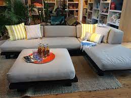 The sofa is available in a variety of colors like bone, espresso, charcoal, ssddle, forest or paprika and the price varies from $799 to $1.598. Tillary Outdoor Modular Seating West Elm 551 2079 Family Room Furniture Outdoor Sofa Furniture