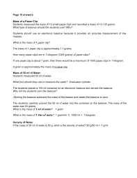 1 ml to gram = 0.85211 gram. Page 10 Answers Mass Of A Paper Clip Students Measured The