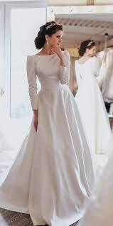 33 Cute Modest Wedding Dresses To Inspire Modest Wedding Dresses Wedding Dresses Wedding Dress Long Sleeve