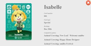 Nintendo animal crossing happy home designer amiibo card cookie 137/200 usa version. Animal Crossing Amiibo Cards What Are They And How Do They Work Allgamers