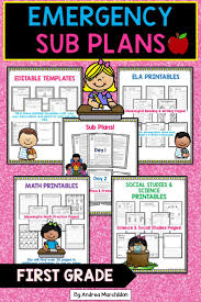 Explore 1st grade classroom activities to inspire and engage your students. This Emergency Sub Plan For First Grade Will Provide Your Substitute Teacher With 2 Full Days Of Meaning First Grade Emergency Sub Plans First Grade Activities
