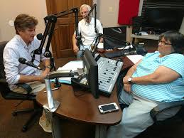 Paula Shannon and John Kerley talked with John Creasy (left) about  Westmoreland history today