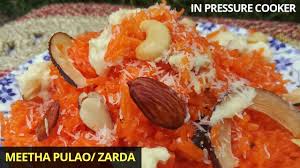 Meetha Pulao In Pressure Cooker Eid Miladun Nabi Special Zarda Pulao Recipe Pakwan Recipe Youtube