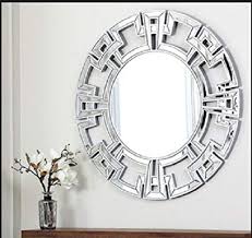 This better homes and gardens 23x 28 silver tile mirror features a 1 beveled edge glass mirror measuring 17.72x22.72, making it the perfect size to use as functional or decorative wall mirror. Traveller Location Abbyson Living Pierre Silver Round Wall Mirror Wall Savillefurniture