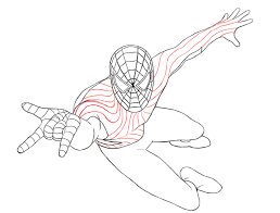 Keep drawing more curved lines to get the muscle shape. How To Draw Spiderman Draw Central