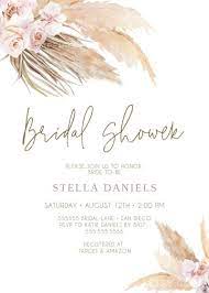 Pampas Grass Bridal Shower Invitation Bohemian Instant Download Template Boho Invites Desert Digital Templett Bohemian Bridal Shower Boho Invitations Boho Bridal Shower