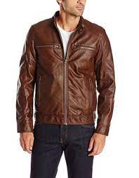 Guess Men S Faux Leather Hooded Moto Jacket Leather Jacket With Hood Leather Jacket Leather Jacket Men