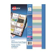 While most business card paper has 10 business cards per page, their layout can vary. Business Card Holder 3 Ring Tabbed 5 Sheets Pack Walmart Canada