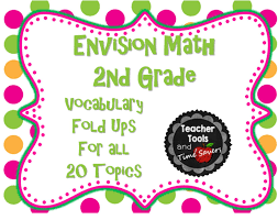 Envision Math 2nd Grade Vocabulary Fold Ups For All 20 Topics Envision Math Free Math Lessons Math