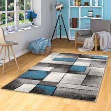 Teppiche für ihr wohnzimmer finden! Designer Teppich Brilliant Grau Turkis Fantasy