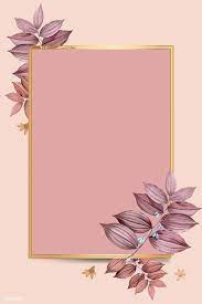 Download Premium Vector Of Rectangle Foliage Frame On Peach Background Peach Background Flower Background Wallpaper Vector Background Pattern