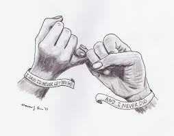 A Drwaing Of Two Girls Making The Heart Sign With Their Hands Yahoo Image Search Results Drawings For Boyfriend Easy Love Drawings Drawings Of Friends