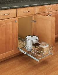 9 Inch Pull Out Shelf Chrome 5wb1 0918 Cr Kitchen Baskets Rev A Shelf Cabinets Organization