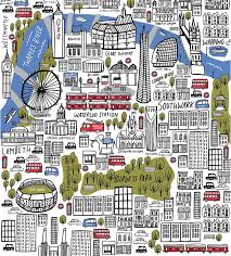 Southbank By Laura Korzon Illustrated Map London Bridge Illustration Character Design