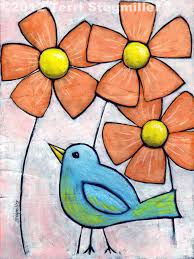 Terri Stegmiller Art Quilts Bird Painting Acrylic Bird Art Bird Drawings