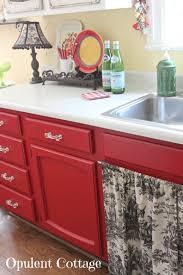 our new red kitchen cabinets