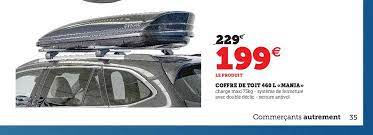offre coffre de toit 460 l mania chez hyper u