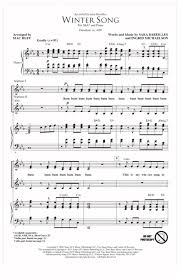 Download Winter Song Arr Mac Huff By Sara Bareilles Ingrid Michaelson Digital Sheet Music For Download Print Hx 173 Sheet Music Digital Sheet Music Winter Songs
