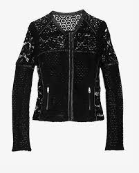 Iro Leather Trim Floral Crochet Jacket Fashion Clothes Trims Fashion