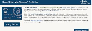 Famous companion fare offer & 40,000 bonus mile offer & free checked bag. Alaska Airlines Business Credit Card 100 Statement Credit Financeviewer
