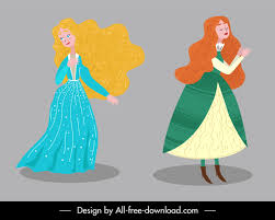 Check out amazing cartooncharacters artwork on deviantart. Fairy Tale Icons Beautiful Ladies Sketch Cartoon Characters Free Vector In Adobe Illustrator Ai Ai Format Encapsulated Postscript Eps Eps Format Format For Free Download 2 60mb