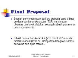 Check spelling or type a new query. Proposal Perencanaan Event Dosen Dra Lidia Evelina Mm Pertemuan 2 Ppt Download