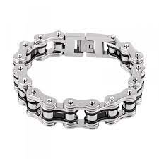 Ce bracelet chaîne moto s'harmonisera parfaitement avec ton cet élégant bracelet chaine moto noir tendance est préparé pour les adeptes de customs. Bracelet Chaine A Maillons Moto Argent Et Noir Moto Vision