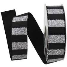 Black And White Striped Ribbon Hobby Lobby 7 8 Black Silver Glitter Stripe Ribbon Shop Hobby Lobby Silver Glitter Black Silver Ribbon