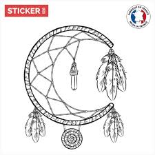 Sticker Attrape Reve Lunaire Stickers Attrape Reve Stickerdeco Fr Une légende amérindienne pour définir l'attrape rêve. sticker attrape reves lunaire