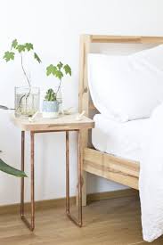 How To Diy Copper Wood Side Table Side Table Wood Wood Side Table Diy Diy Side Table