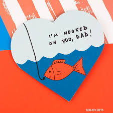 I am loving all the diy dad puns: Hooked On Dad Card Father S Day Card Kids Can Make