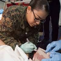 Hospital Corpsman 3rd Class Michelle Bracey, from Hesperia,