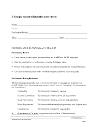 Accountability means you accept responsibility for your actions and their consequences. Sample Receptionist Performance Appraisal