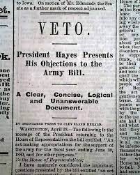 Timely defense appropriations and authorization bills, along with bills for needed military construction, are essential for the u.s. Army Appropriations Bill Vetoed Rarenewspapers Com