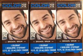 HAIR DYE COLOR FOR MEN KIT BROWN MUSTACHE BEARD SIDE BURNS BRUSH IN GEL  KITS NEW